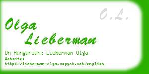 olga lieberman business card